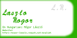 laszlo mogor business card