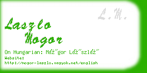 laszlo mogor business card
